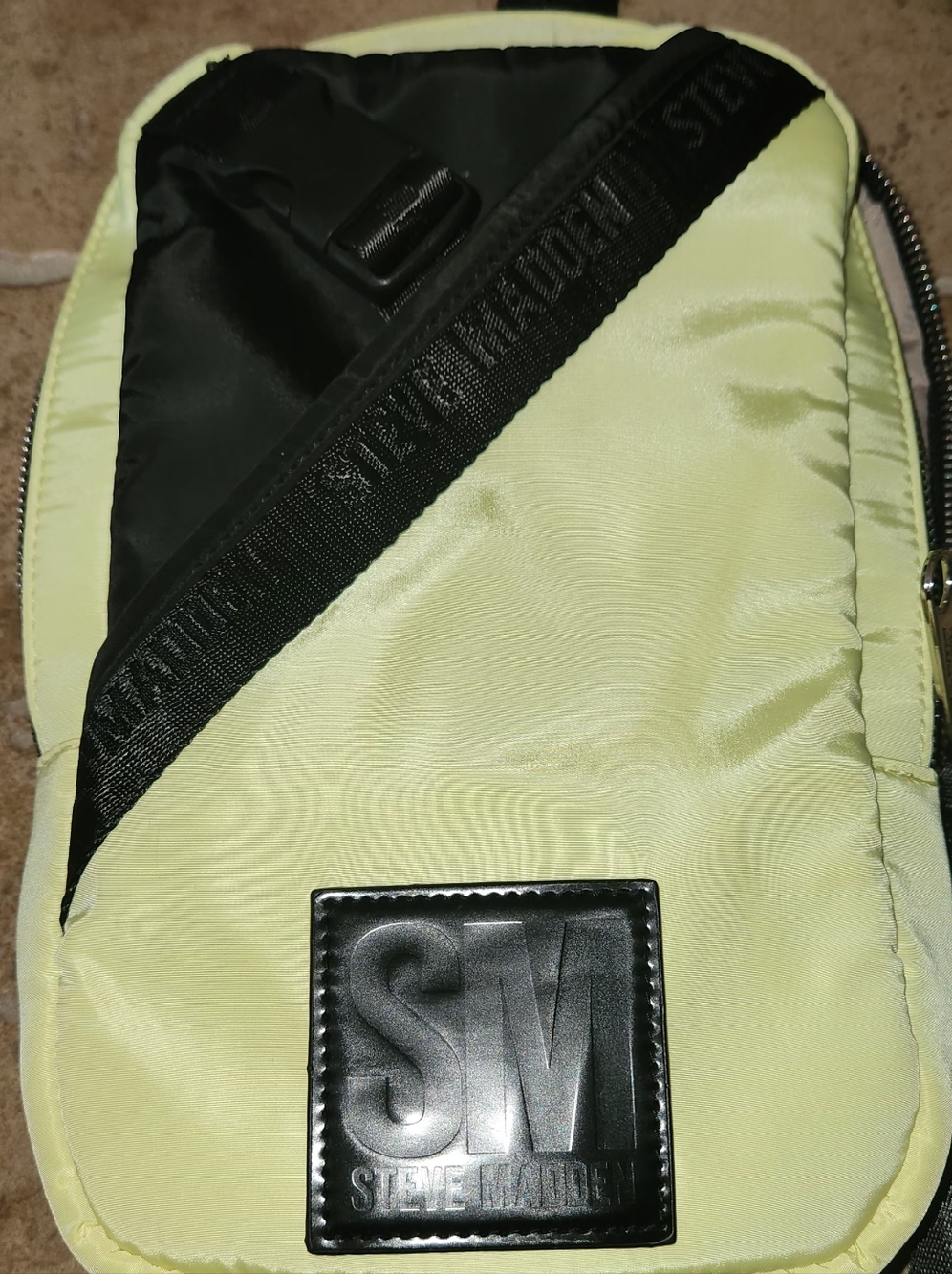 Steve Madden Neon Lemon Yellow Crossbody Sling Bag